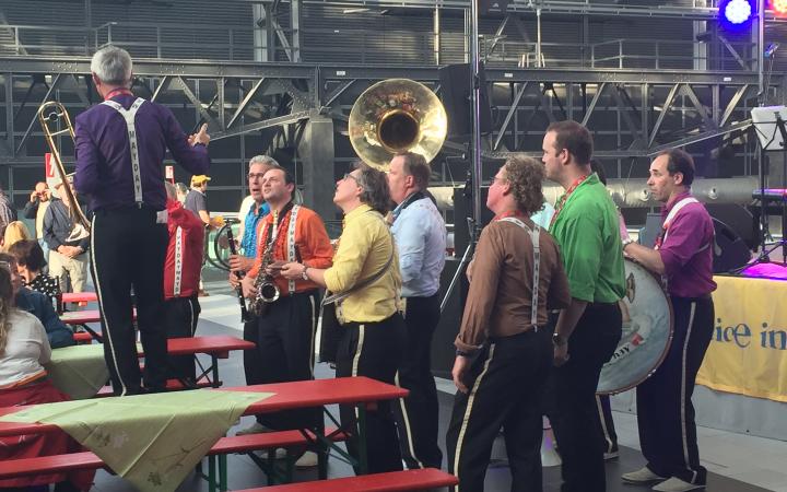 Impressionen - warm up mit der Lamarotte Jazzband (NL)